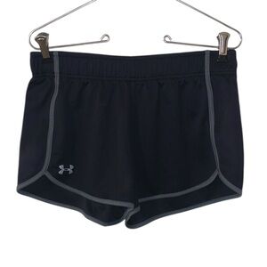 Under Armour Women's Black Mesh Athletic Shorts with Gray Trim